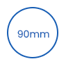 Tapa de vaso desechable de PP de 90 mm icon